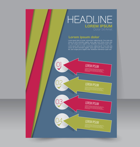 传单模板。业务手册。可编辑A4海报设计图片下载