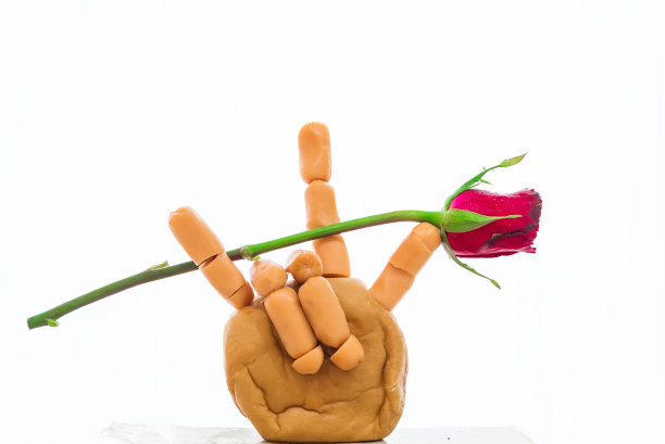 手语中的红玫瑰图片下载