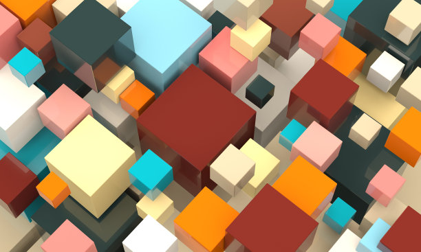 彩色盒子。图片下载