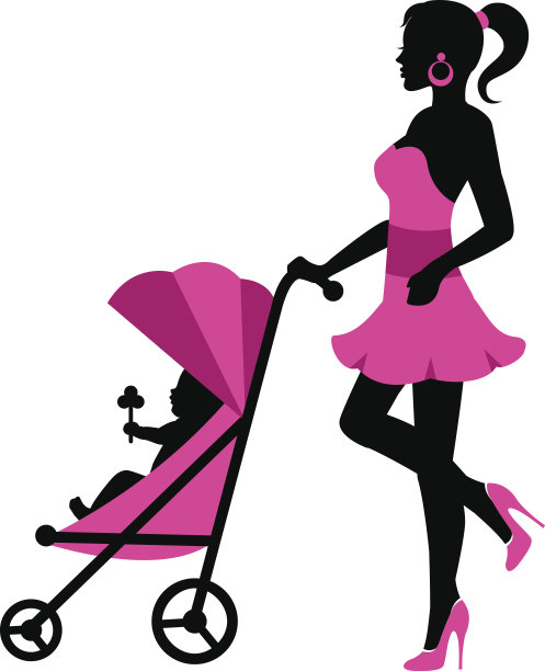 和孩子一起散步图片下载