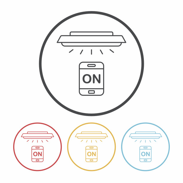 移动无线遥控线路图标图片下载