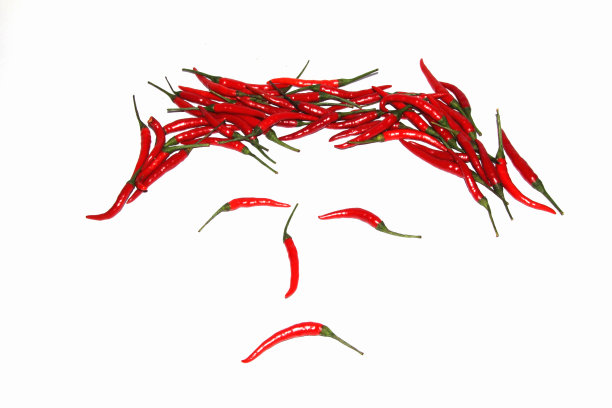 微笑悲伤由红辣椒组成图片下载