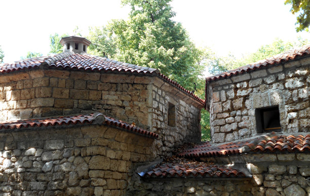 古老的屋顶和建筑图片下载