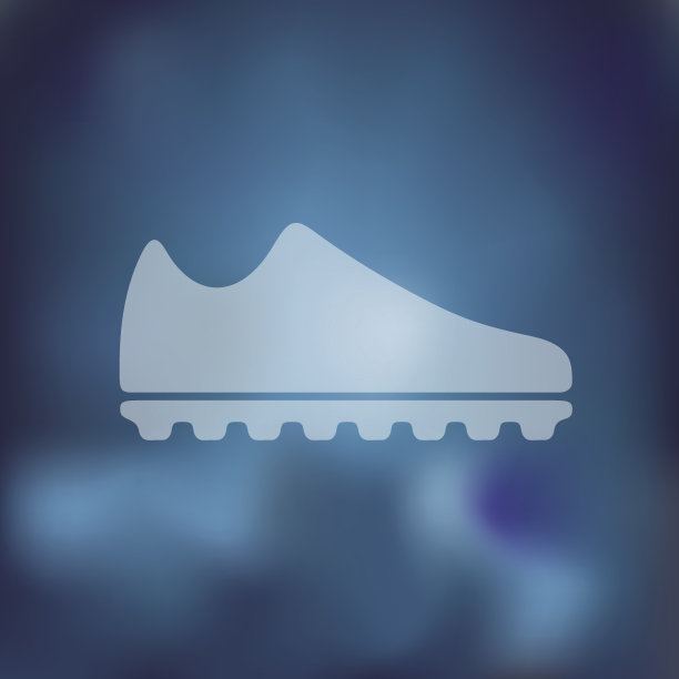 运动鞋图标上模糊的背景图片下载