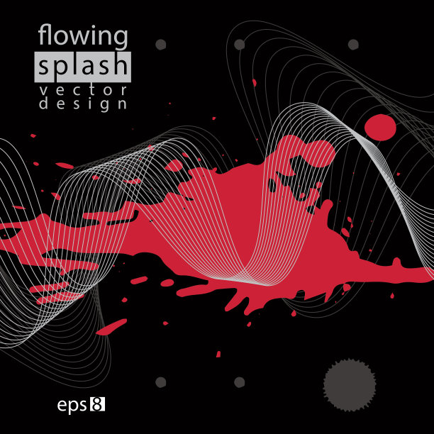 艺术抽象的红色垃圾墨模板，泼洒装饰元素图片下载