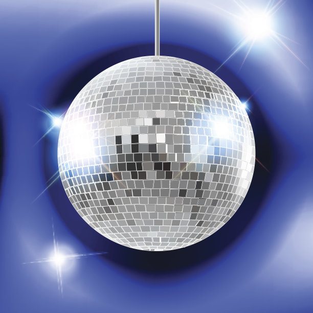 蓝色的迪斯科球图片下载