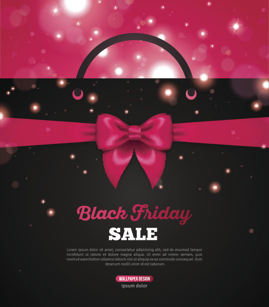 黑色星期五创意横幅和购物袋图片下载