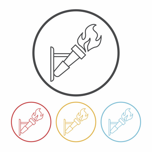 火炬线图标图片下载