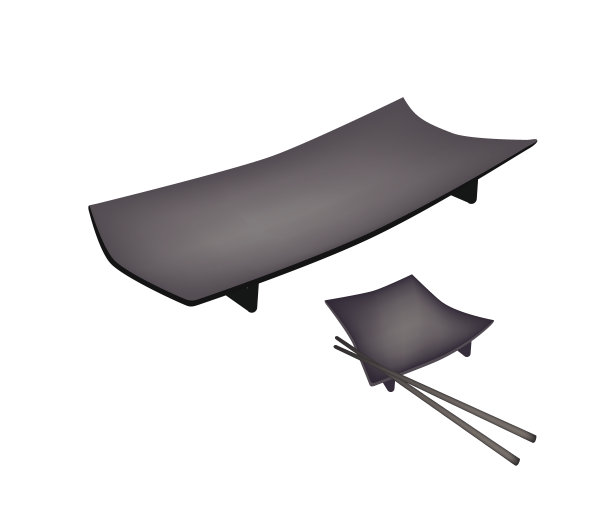 漂亮的寿司板或木制寿司板图片下载