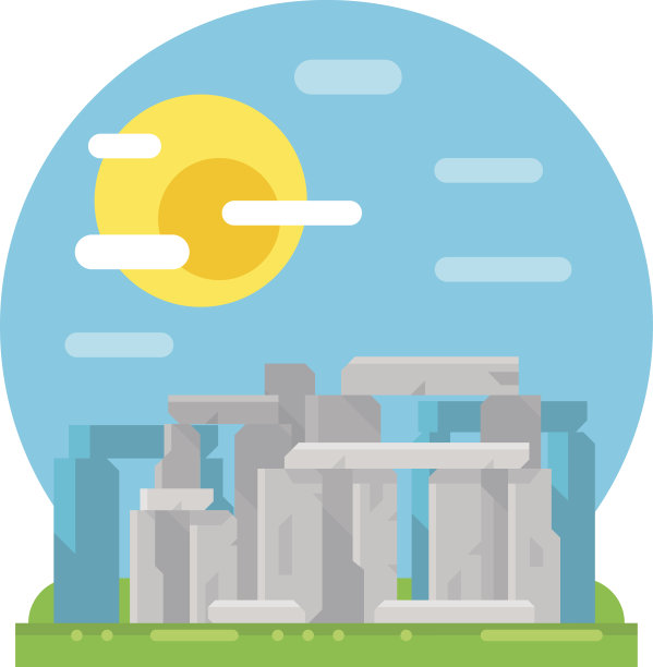 巨石阵遗址平面设计地标图片下载