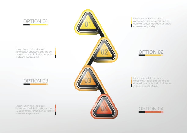 矢量三角形信息图模板图片下载