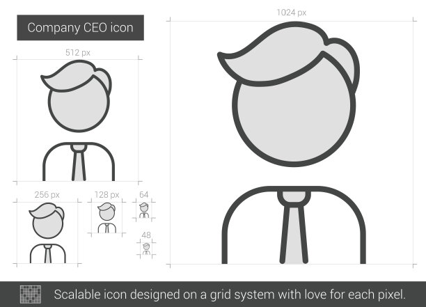 公司CEO线条图标图片下载