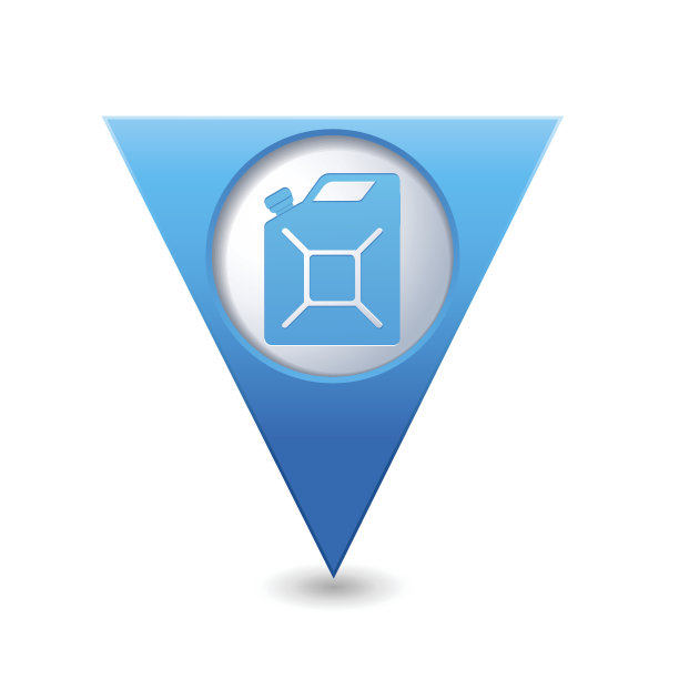 汽车服务。加油站图标上的地图指针图片下载