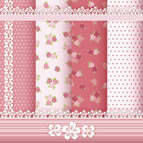 设置花卉图案和边框。图片下载