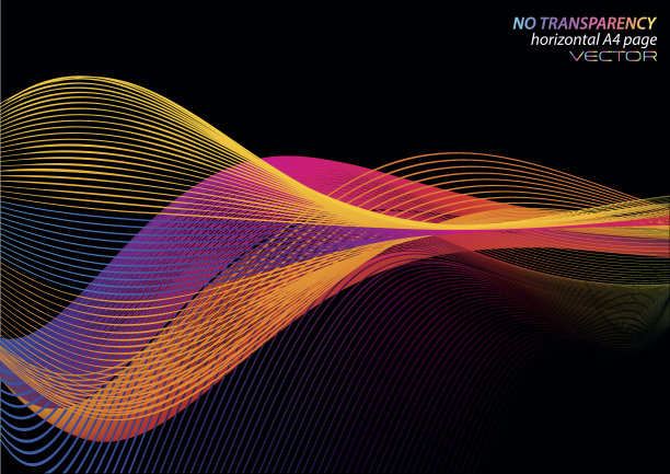 抽象的彩色波浪线背景图片下载