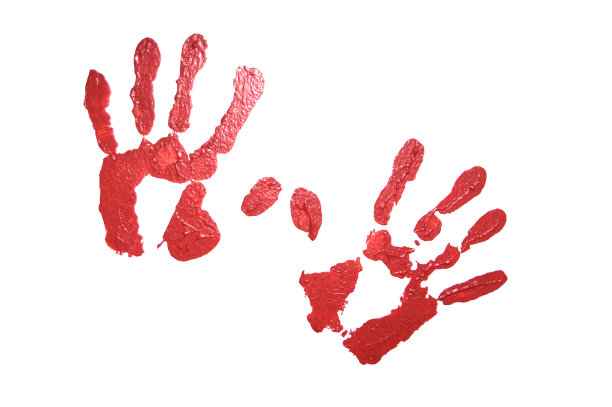 红手的指纹图片下载