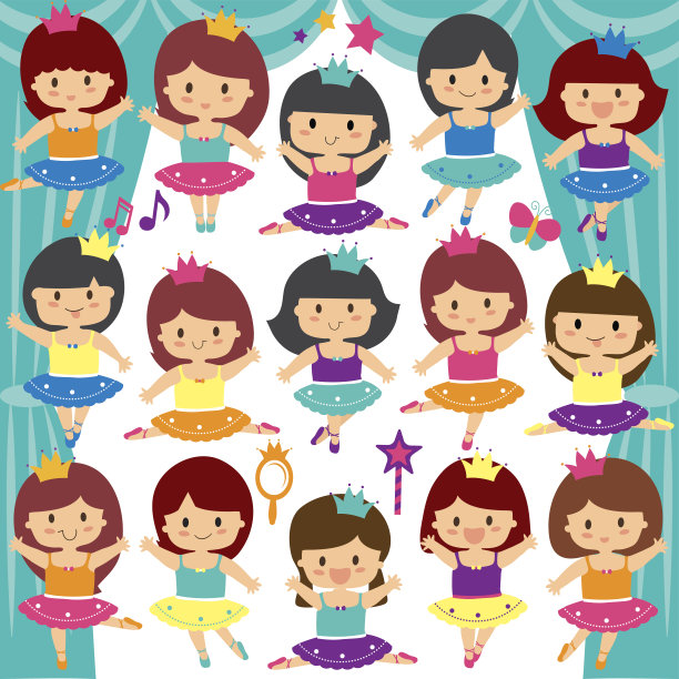 芭蕾舞者的孩子剪辑艺术集图片下载