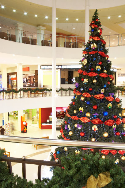 在圣诞节购物中心图片下载