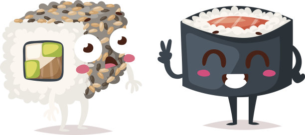 寿司字符矢量隔离图片下载