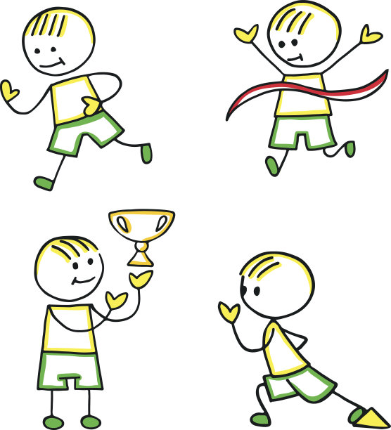 运行向量图标集。图片下载