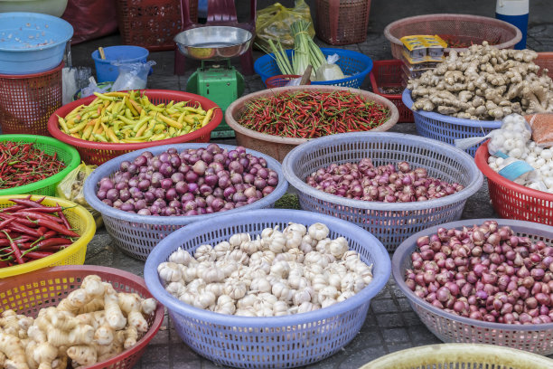 市场售卖的食材图片下载