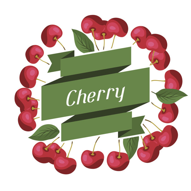 用樱桃做自然背景设计。图片下载