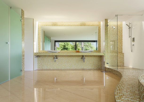 室内现代别墅，浴室图片下载