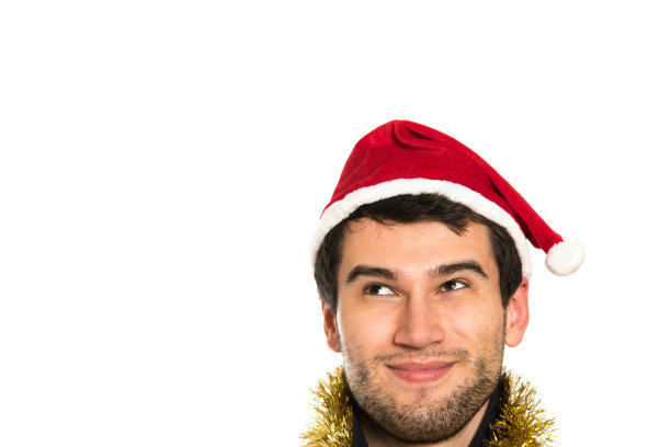 年轻快乐的圣诞老人图片下载