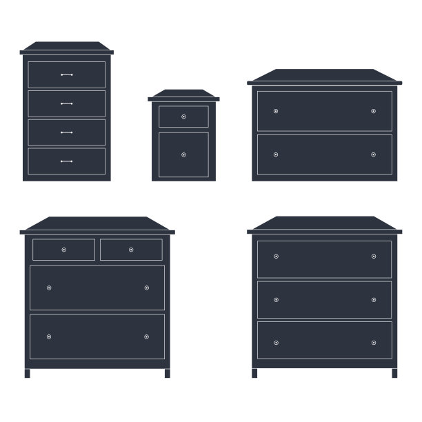 橱柜的衣服。白底黑图片下载