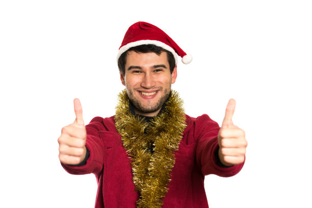 年轻快乐的圣诞老人图片下载