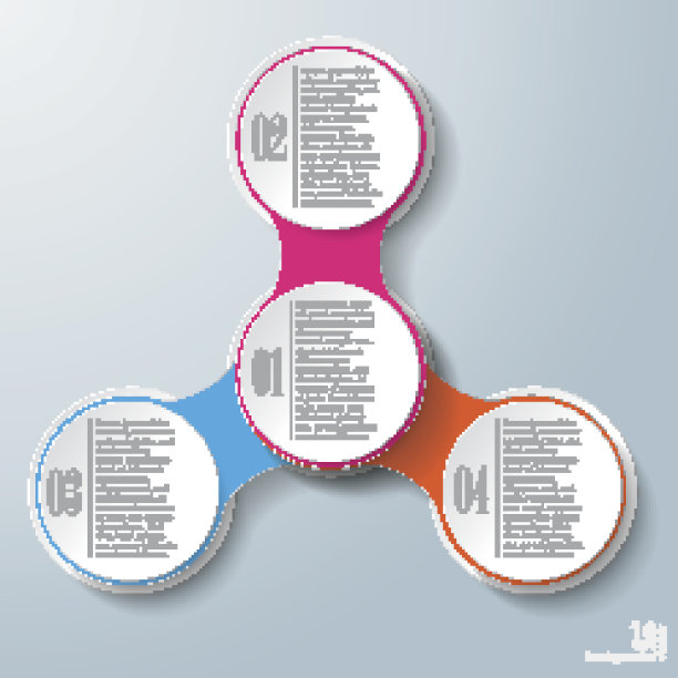 圆矩形链4选项三角形交叉图片下载