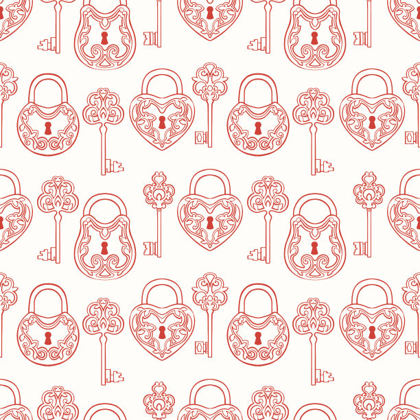 无缝的钥匙和锁图片下载