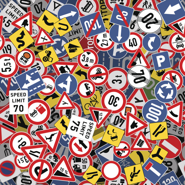 不同路牌无缝模式图片下载