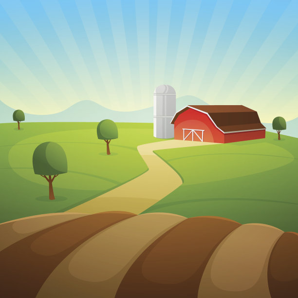 农场的风景素材图片