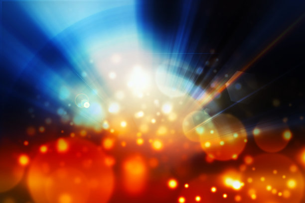 抽象背景与散景灯光和星星图片下载