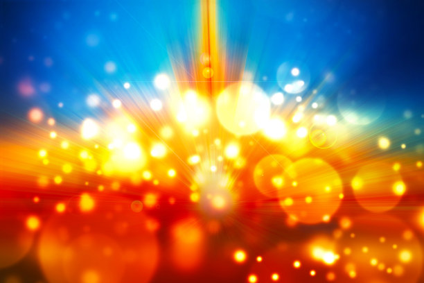 抽象背景与散景灯光和星星图片下载