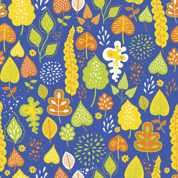 无缝花和花背景。有趣的涂鸦。图片下载