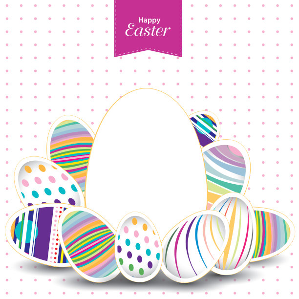 复活节为鸡蛋矢量设计。彩色模式鸡蛋。图片下载