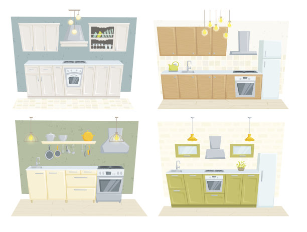 现代室内厨房图片下载