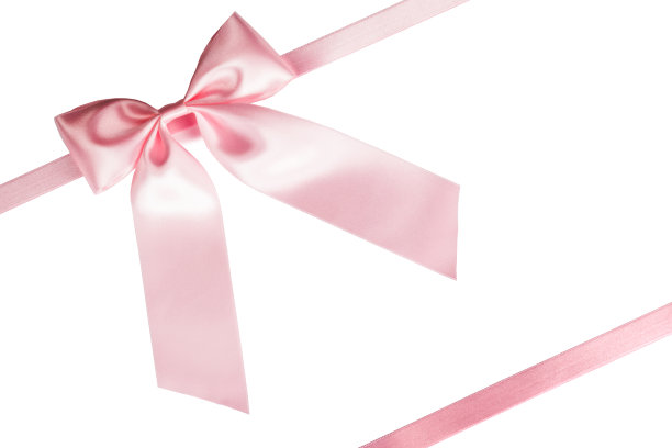 白色上的粉色蝴蝶结图片下载