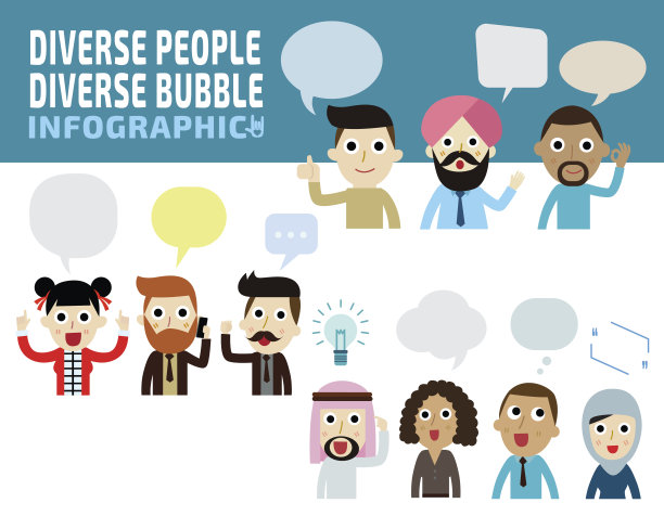 信息图元素卡通人物图标图片下载