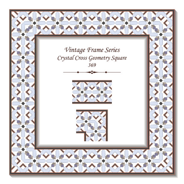 古董3D框架369水晶十字几何广场图片下载
