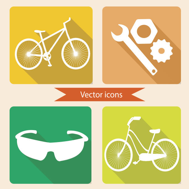 矢量图标自行车信息图等图片下载