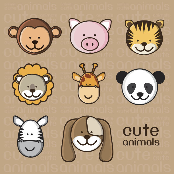 可爱动物插画图片下载