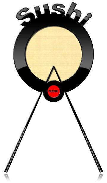 寿司菜单-横幅与筷子图片下载