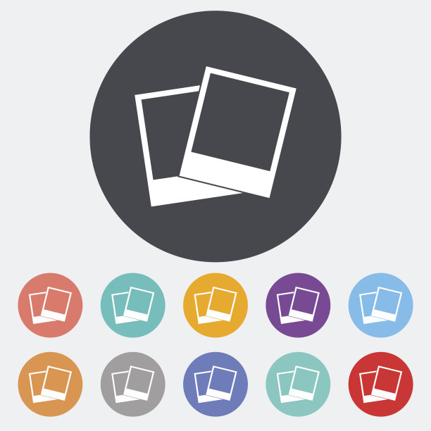 照片单个图标。图片下载