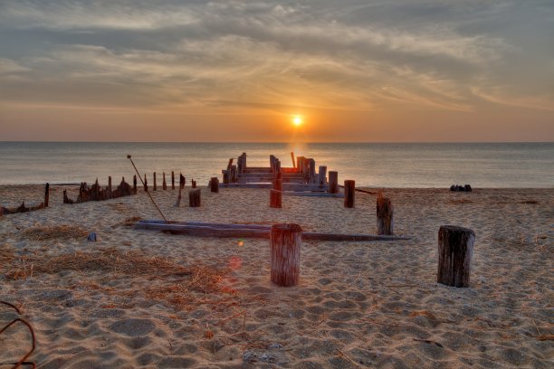 日落海滩新泽西图片下载