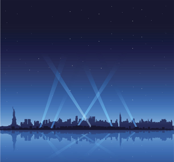 纽约晚上的copyspace背景图片下载