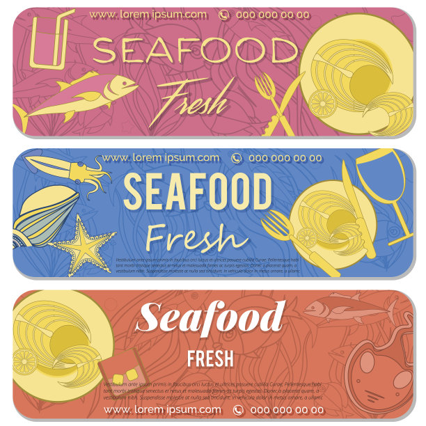 以鲜活海鲜为主题的涂鸦图片下载