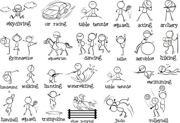 不同的室内和室外运动图片下载